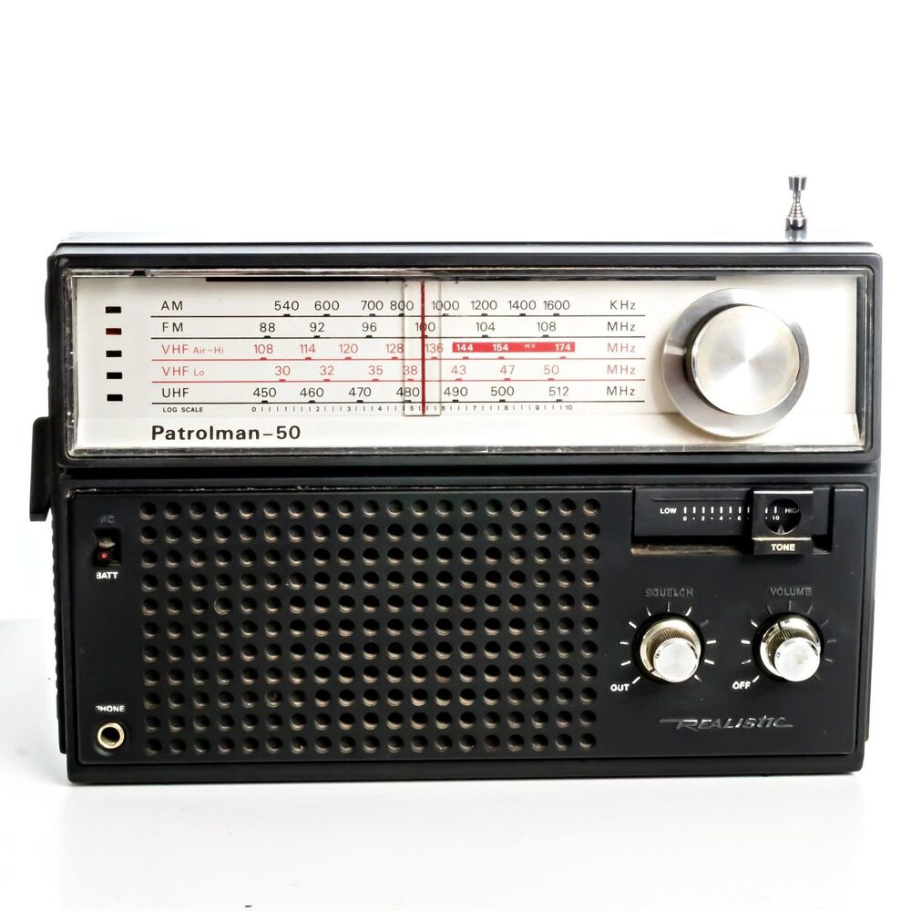 Realistic Patrolman-50 Multiband Radio Scanner Am Fm VHF UHF Tested / Works